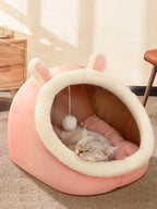 1pc Gray Cat-Shaped Pet Bed Suitable For Small & Medium-Sized Cats And Dogs, All Seasons Puppy Keep Dog Bed Cat Bed