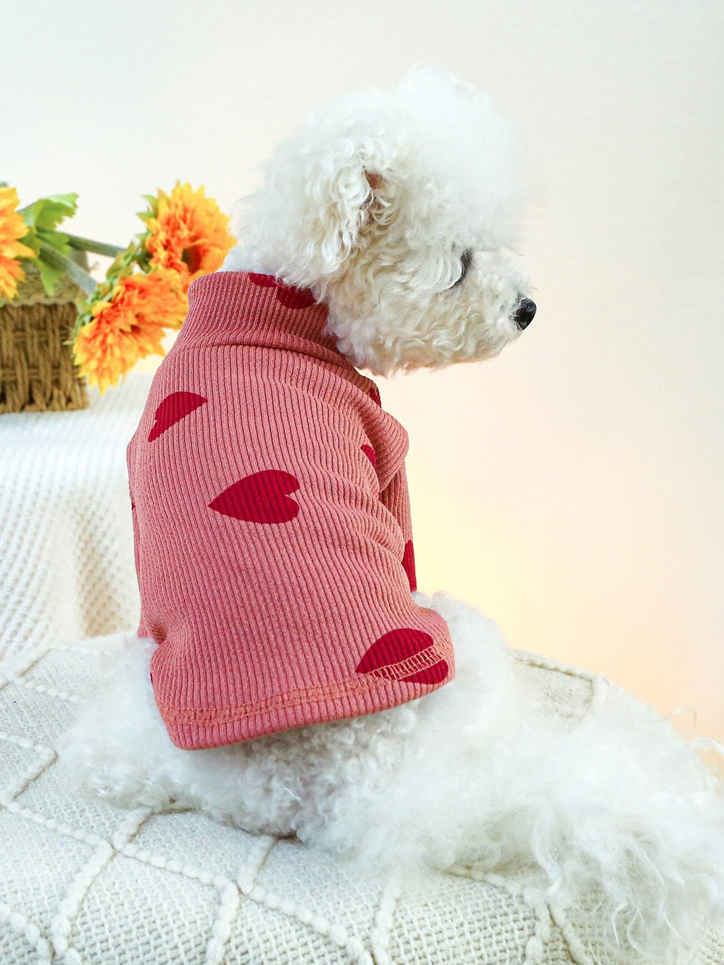 1pc Pet Sweatshirt For Small/Medium Dogs & Cats, Valentine's Day Outfit