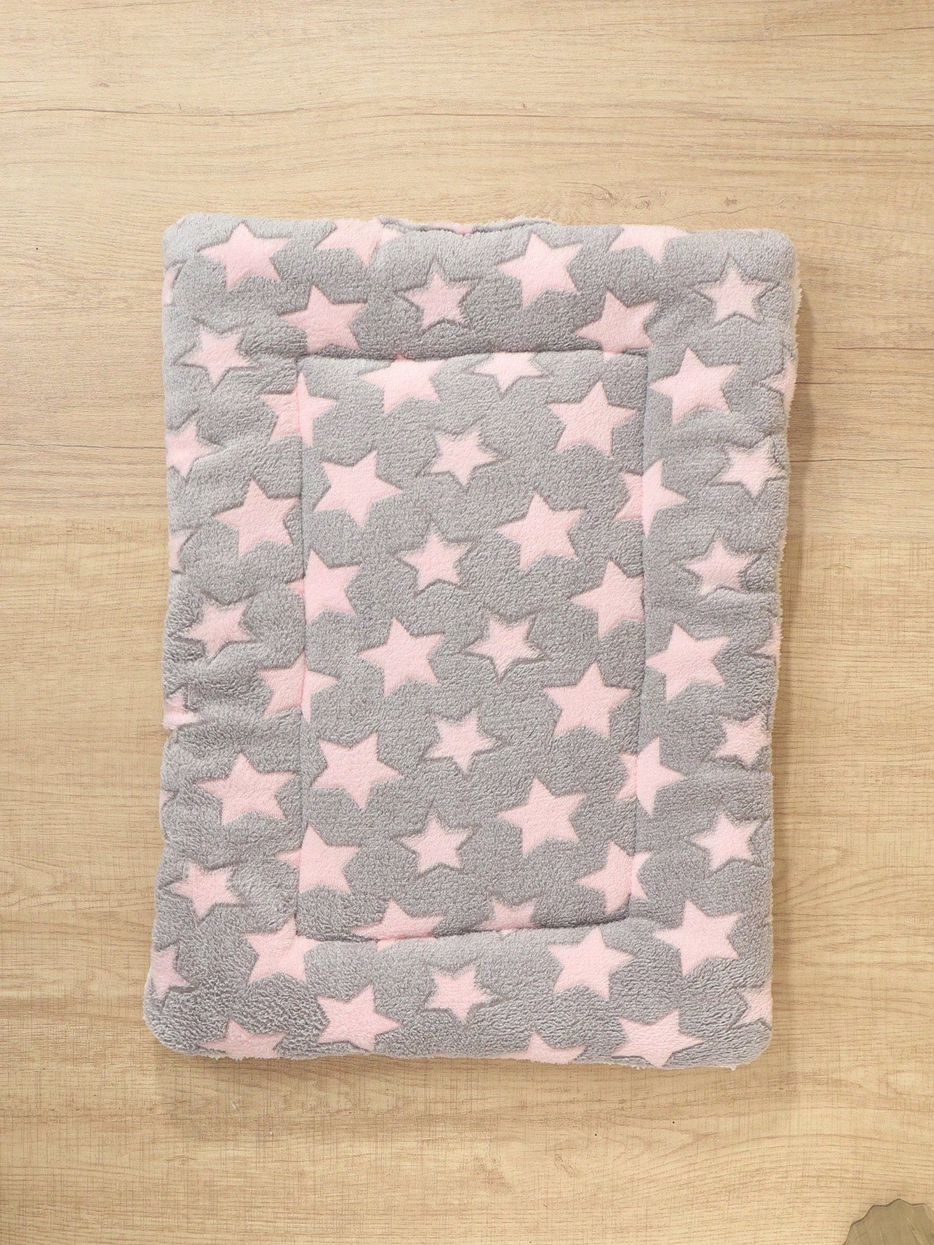 1pc Polyester Star & Heart Breathable Washable Thick Pet Bed Mat For Medium-Small Cats & Dogs, All Seasons (Teddy/Bichon Frise)