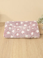 1pc Polyester Star & Heart Breathable Washable Thick Pet Bed Mat For Medium-Small Cats & Dogs, All Seasons (Teddy/Bichon Frise)