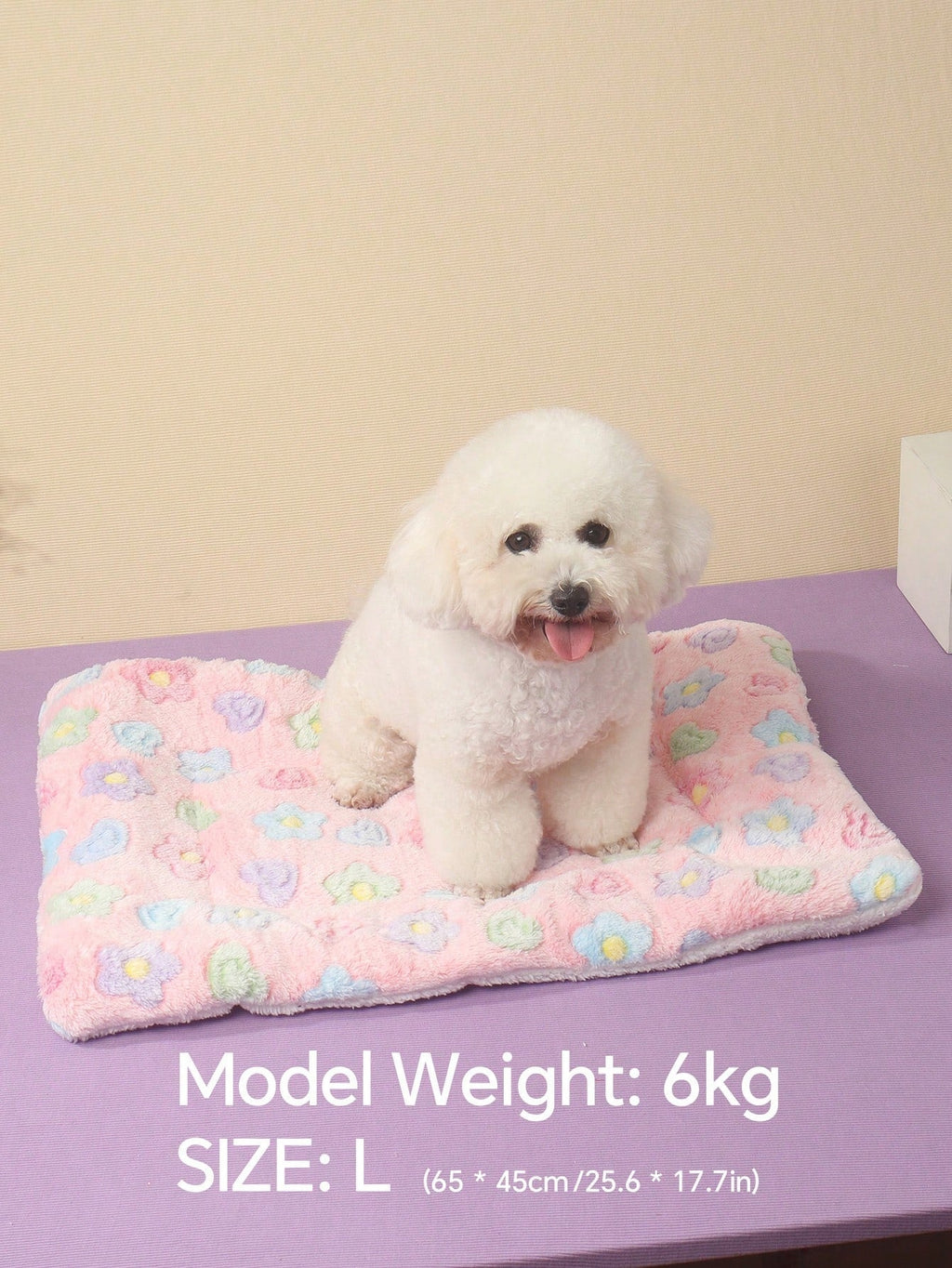 1pc Polyester Star & Heart Breathable Washable Thick Pet Bed Mat For Medium-Small Cats & Dogs, All Seasons (Teddy/Bichon Frise)