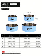 Supet 1pc Cartoon Paw Prints Design Stainless Steel Anti-Slip Pet Bowl For Small And Medium Dogs, Suitable For Indoor And Outdoor Use