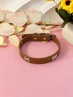 Pet Supplies Dog Collar, Punk Style Pu Leather Bone Shape Neckband, Multi-Color Options For Small, Medium And Large Dogs