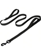 Heavy Duty Double Handle Dog Leash With Reflective Strips For Night Safety - Ideal For Large And Extra Large Breeds - Perfect For Outdoor Walking And Training