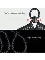 1Pc Leash 360° Swivel No Tangle Double Dog Walking & Training Leash Comfortable Shock Absorbing Reflective Bungee Lead Walk 2 Dogs With Easy