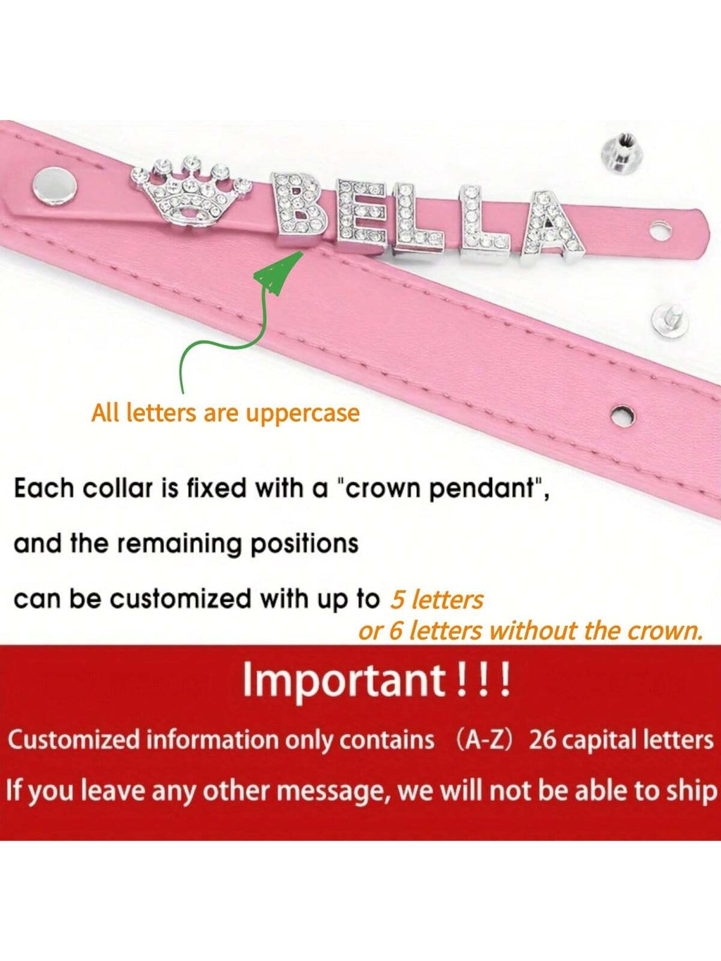 Personalized Dog Collar PU Leather Puppy Cat ID Collars With Rhinestone Heart Star Shaped Dog Accessory For Small Medium And Large Dogs