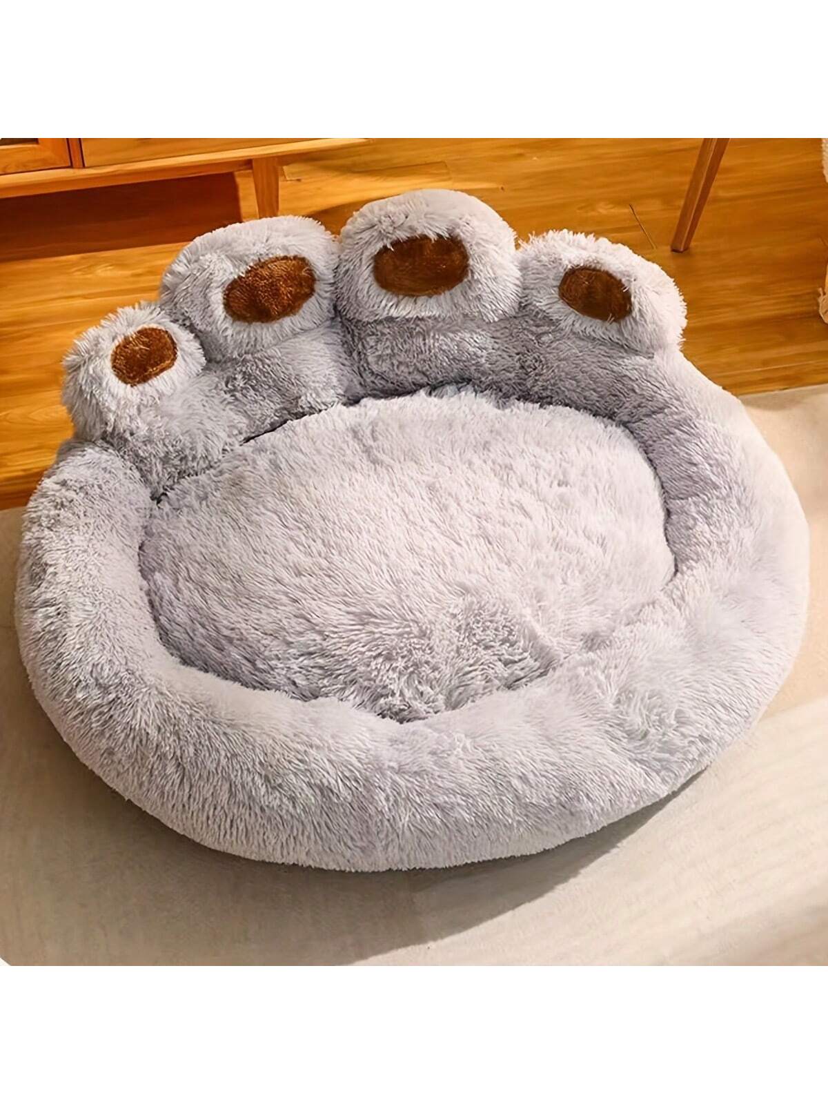 27in  35in  43in  Calming Dog Beds For Large Dogs, Faux Fur Donut Cuddler Dog Bed, Round Fluffy Pillow, Washable Pet Bed For Dogs