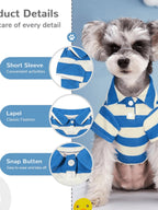Pets, Cats, Dogs, Dog Clothes, Puppy Dog, Chihuahua Dog Clothes, Kitten Supplies, Dog Shirts, Striped Dog T-Shirts, Long Sleeve Small Dog & Cat Clothes Suitable For Medium & Small Breeds, French Bulldog, Dachshund, Yorkshire Terrier, Fashionable, Breatha