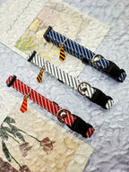 Striped Cat Collar, Lightweight Adjustable Cat Collar With Tie Pendant, Used For Wedding Party Decoration