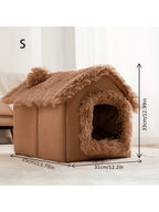 FYHOMORUP 1pc, Cozy Pet House, Soft Warm Bed For Small Dogs And Cats, Detachable And Washable, Four Seasons General, Pet Supplies