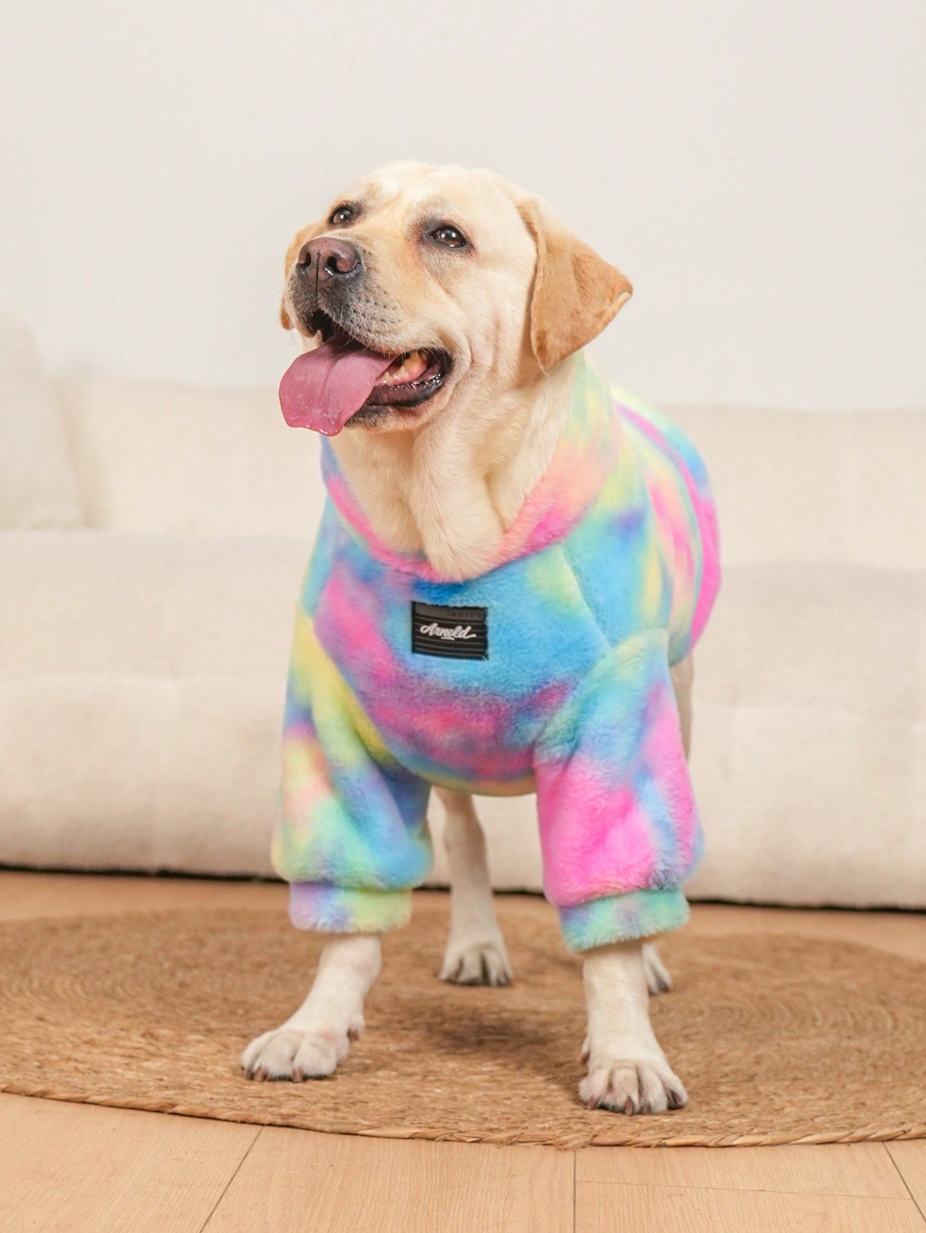 Pet Tie Dye Plush Hoodie, Pet Christmas Clothes, Dog Clothes, Pet Thickened Clothes, Pet Winter Clothes, Dog Winter Clothes, Cat Clothes, Large Dog Clothes, Plus Size Dog Clothes