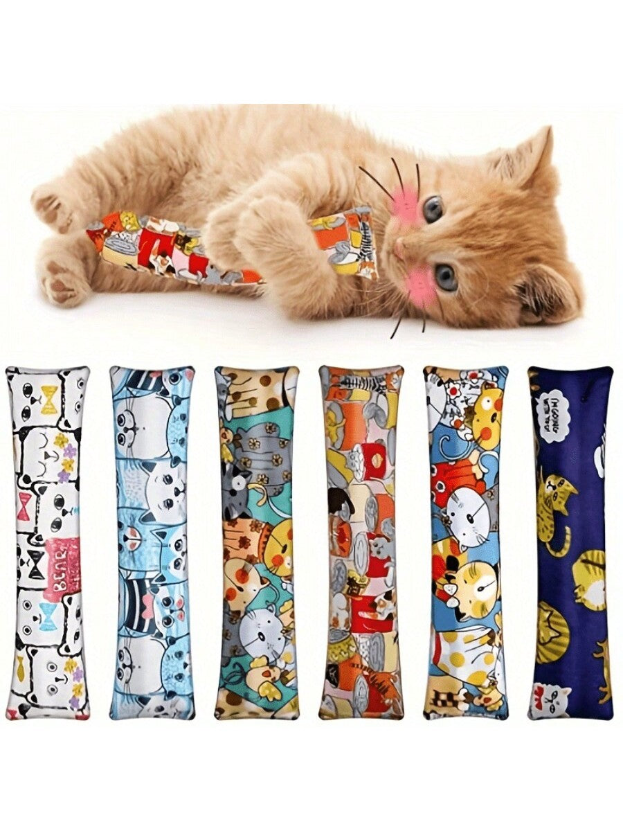 Chewing Cat Toy - Catnip Filled Plush Cat Toy, Stress Relief & Play Toy - Medium Size Fluffy Cat Toy