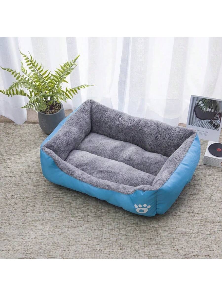 Color Square Winter Soft Warm House Dog Bed Dog Waterproof Bed Pet Bed Large Medium Small Dog House