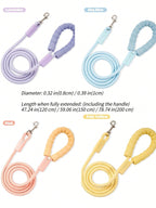 Dopamine Color Dog Leash, Explosion-Proof Colorful Nylon Round Rope For Walking Dogs Outdoor