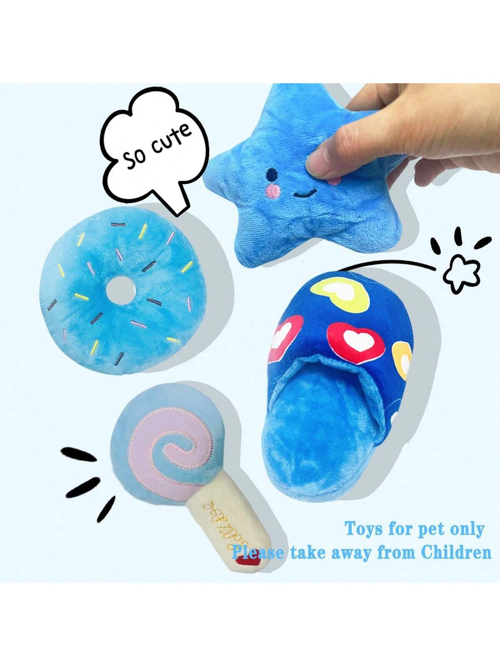 4Pcs/Set Puppy Squeaky Dog Toys Set Plush Puppies,Cute Chew Pets Dog Toy With Squeakers For Small Dogs Playtime, Small To Medium Dog Plush Toys