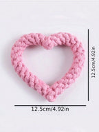 1pc Random Color Heart-Shaped Pet Chew Toy, New Pet Arrival Gift For Kitten Puppy