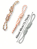 [1pc Durable Dog Toy] 1pc Durable Braided Rope Dog Toy | Interactive Chew And Tug Play, All-Breed Friendly | Random Color Design, Large Breeds, Puppy Toys