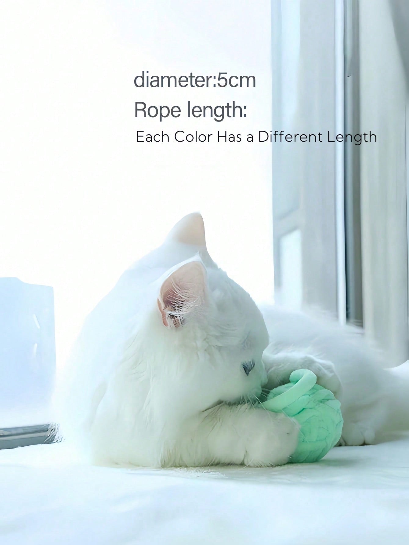 1pc Plus Cat Teaser Ball Multi-Colored Cat Fuzzy Balls&Yarn Soft Interactive Cat Toys For Indoor Cats Self Play, Cat Supplies (Random Color) Christmas For Holiday Gift Giving