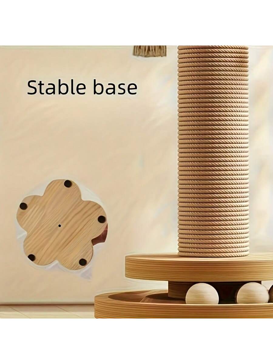 Cats Scratching Post  Scratch Post Premium Sisal Rope Scratch Posts For Kitten And Adult Cats  Wooden Ball Track Interactive Toy With Dangling Balls