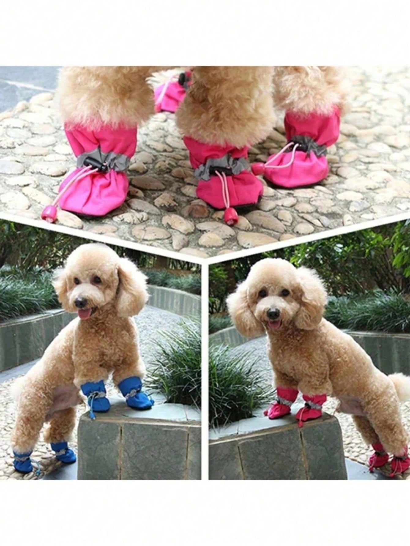 4pcs/Set Waterproof Pet Dog Shoes, Pet Anti-Slip Rain Boots Footwear For Small Cats Dogs Chihuahua Puppy Dog, Water-Resistant Dog Shoes