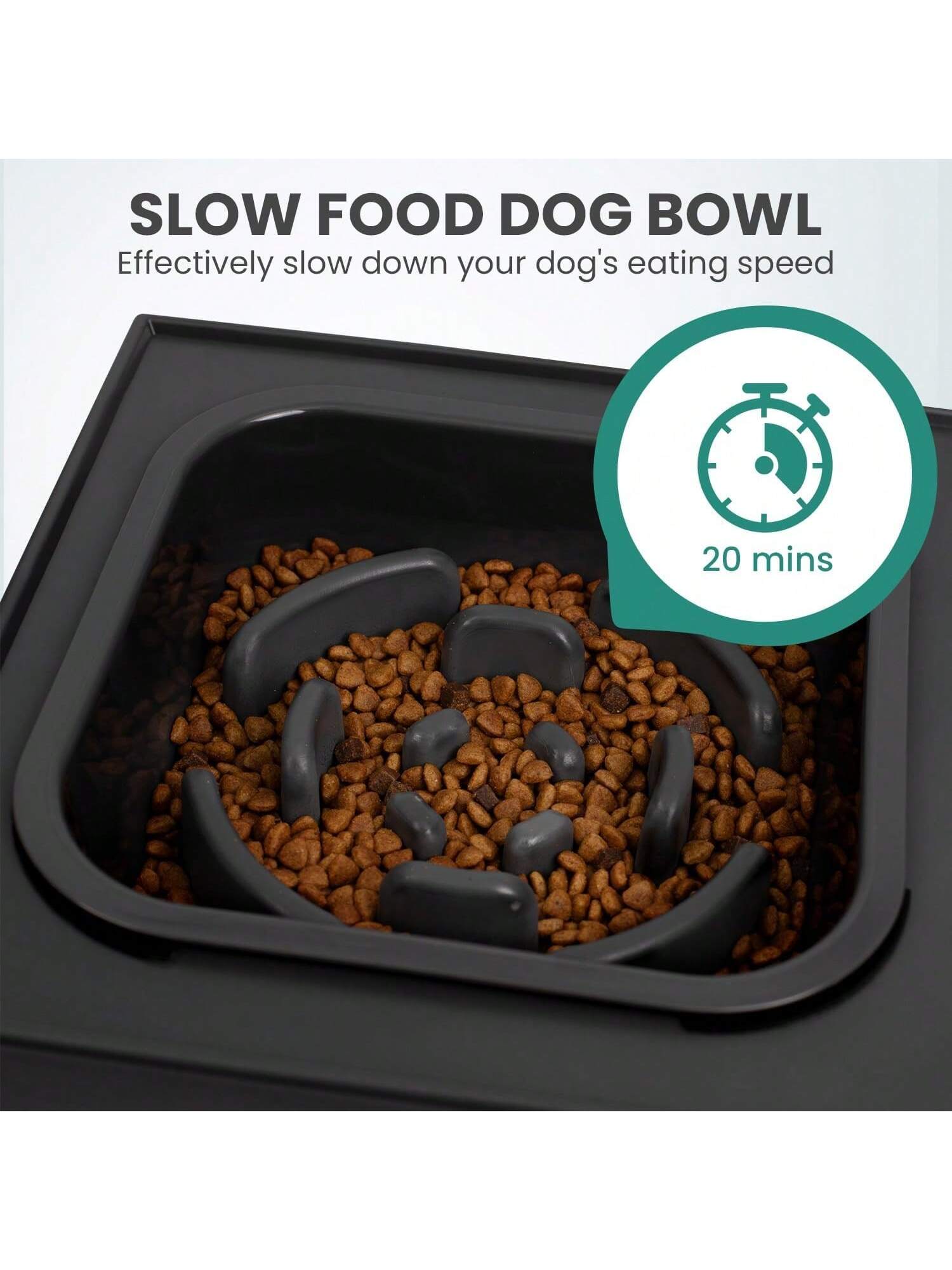Niubya Elevated Dog Bowls With 2 Stainless Steel Dog Food Bowls, Raised Dog Bowl Adjusts To 5 Heights (3.15", 8.66", 9.84",11.02", 12.2") For Small Medium And Large Dogs