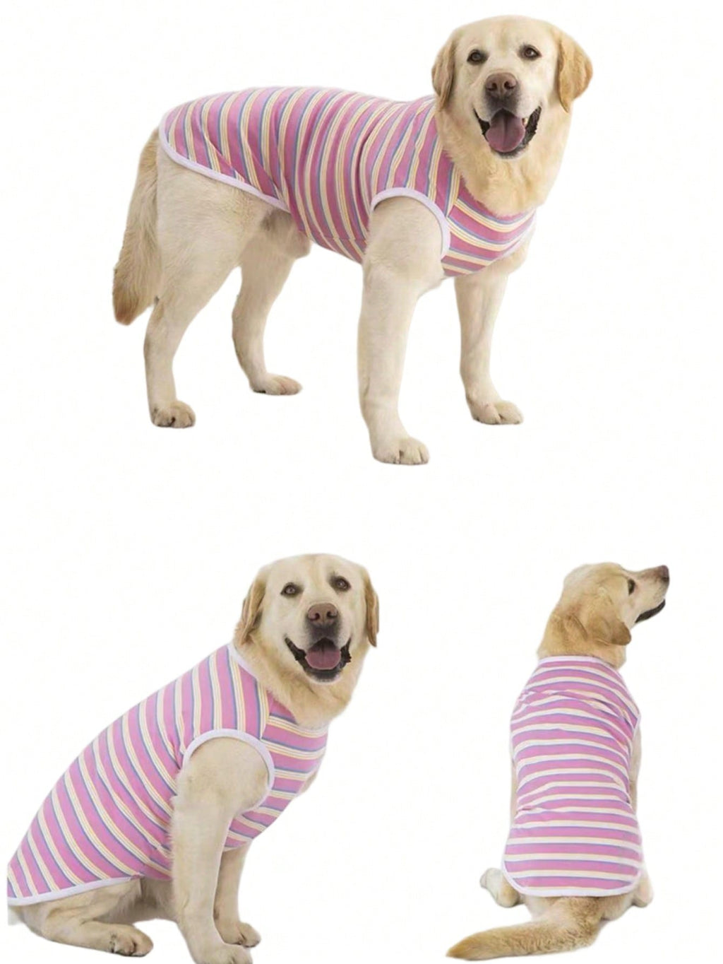 Lightweight Summer Dog Clothes For Golden Retriever, Samoyed & Medium/Large Size Pets, Pet Sun Protective Vest