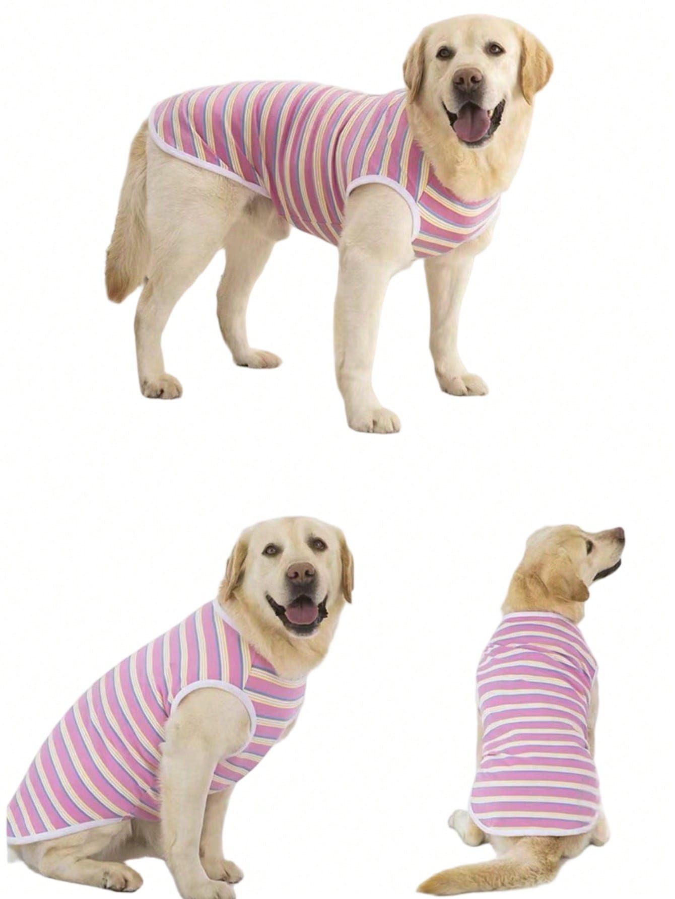 Lightweight Summer Dog Clothes For Golden Retriever, Samoyed & Medium/Large Size Pets, Pet Sun Protective Vest