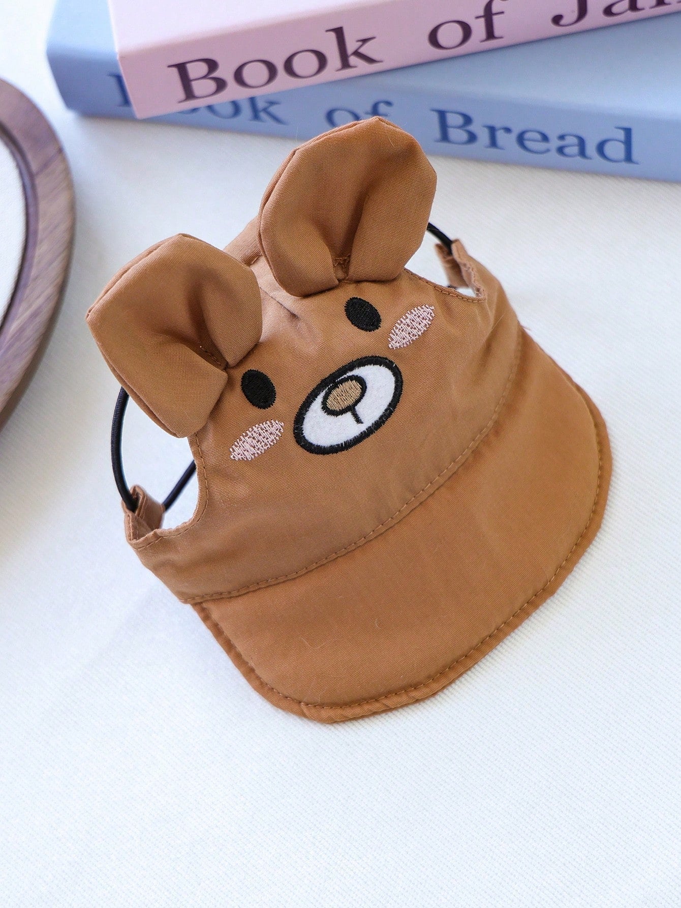 1pc Pet Accessories, Cute Cartoon Sunhat For Small Dogs, Teddy, Pomeranian, Happy Puppy Style, Casual & Fashionable - Small Brown Bear