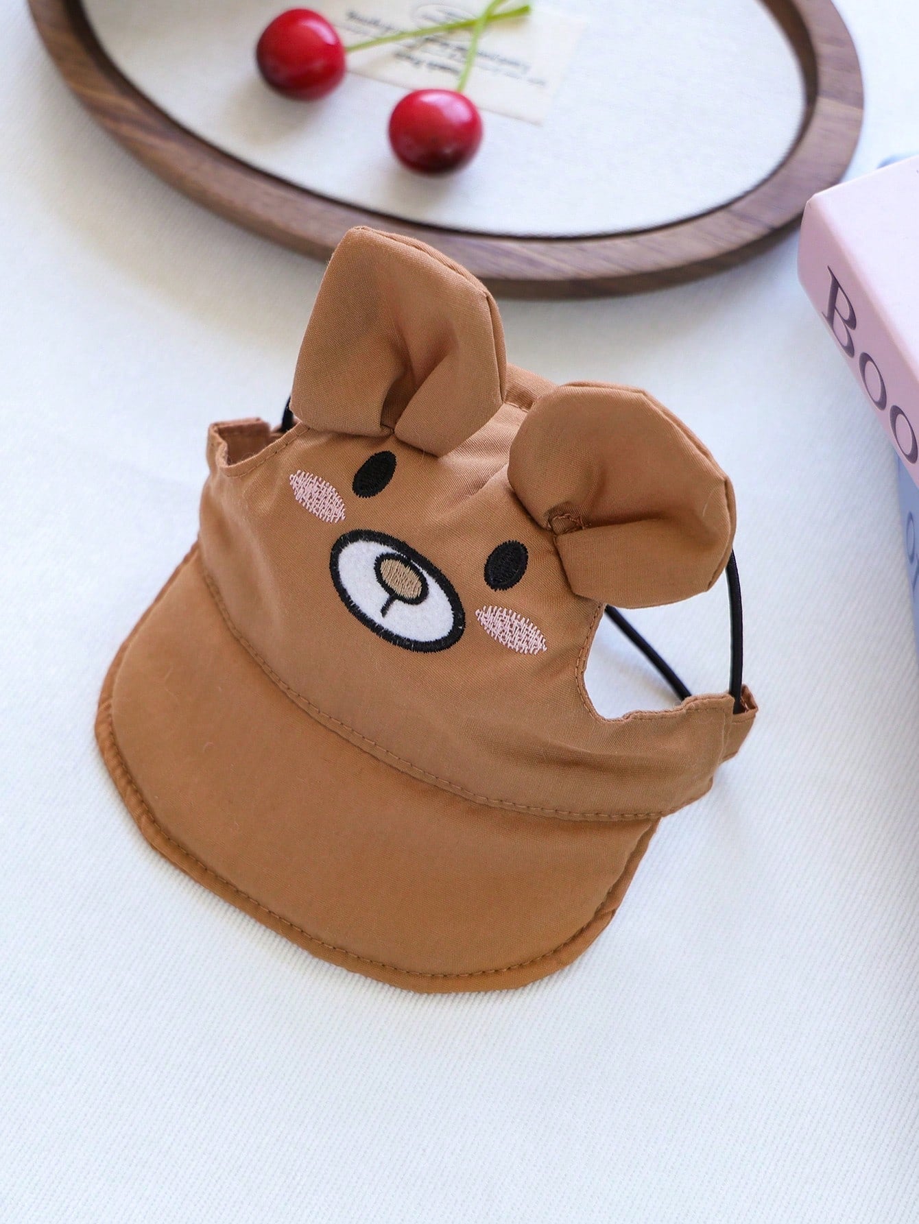 1pc Pet Accessories, Cute Cartoon Sunhat For Small Dogs, Teddy, Pomeranian, Happy Puppy Style, Casual & Fashionable - Small Brown Bear