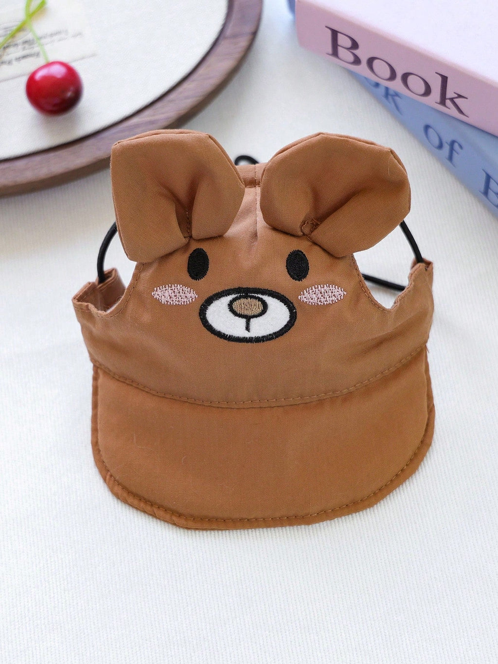 1pc Pet Accessories, Cute Cartoon Sunhat For Small Dogs, Teddy, Pomeranian, Happy Puppy Style, Casual & Fashionable - Small Brown Bear