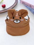 1pc Pet Accessories, Cute Cartoon Sunhat For Small Dogs, Teddy, Pomeranian, Happy Puppy Style, Casual & Fashionable - Small Brown Bear