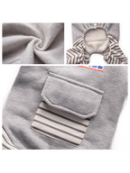XL-8XL Large Dog Clothes Stripe Turtleneck Dog Jumpsuit Warm Plush Lined Dog Pajamas  For Medium Large Dogs Pet Pitbull