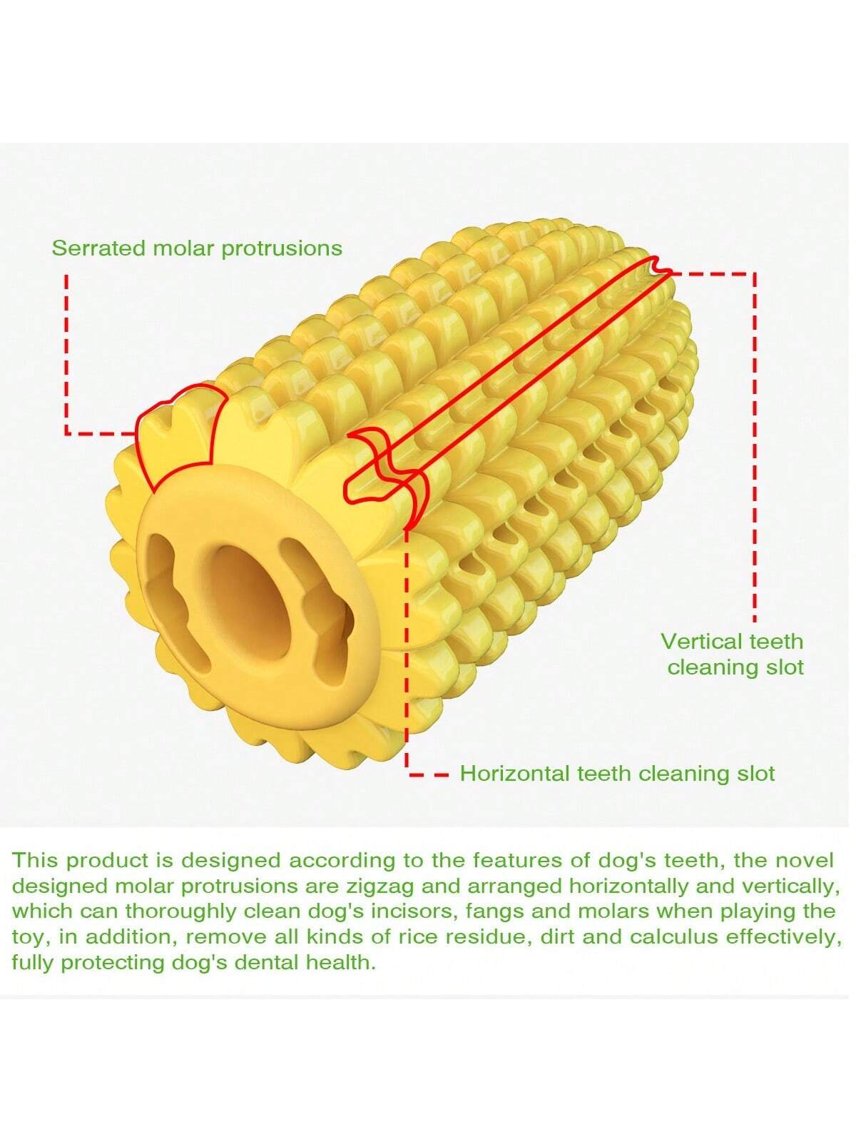 1pc Pet Dog Toy Grinding Stick, Bite Resistant, Bone Cleaning Toothbrush, Corn Belt Rope Pet Stick