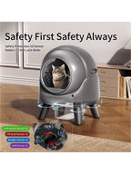 Self Cleaning Litter Box Automatic Litter Box XXL Odor Control 65L APP Cat Litter-Robot For Multiple Cats, Safety Sensors, W/Cat Litter Liner
