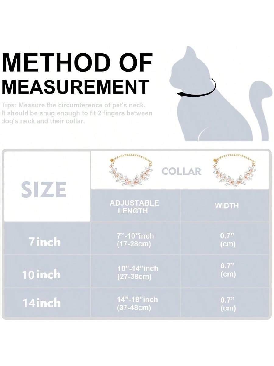 CGLLCute Cat And Dog NecklaceDog Cat Pearl Collars With Cute Pet Paw Gold Chain Stainless Steel Collars Necklace Adjustable Collar Dog Chain Cat White Pearl Pet Collar White S LHCG5102