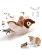 Rechargeable Interactive Cat Toys, Bird Toys That Tweet And Pat (Don't Fly), Pet Herb That Can Be Added, Touch-Activated Plush Toys, Indoor Cat Toys, Cat Supplies, No Batteries Required