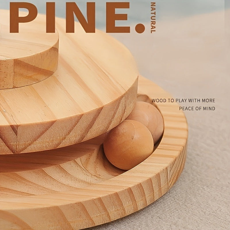 Compact Cat Tree with Sisal Scratching Post, Mushroom Hideaway, Track Balls and Small or Large Size Options