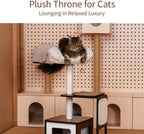 Cat Tree Tower for Small Cats, 41 Inch Wooden Multi-Level Cat Condo with Sisal Scratching Posts - Stable Activity Center, Plush Perch & Hanging Ball Toy
