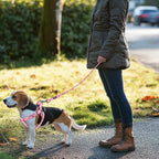 QQPETS Dog Harness Leash Set Adjustable Heavy Duty No Pull Halter Harnesses for Small Medium Large Breed Dogs Back Clip Anti-Twist Perfect for Walking (S(14"-20" Chest Girth), Daisy)