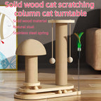 Compact Cat Tree with Sisal Scratching Post, Mushroom Hideaway, Track Balls and Small or Large Size Options