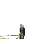 Chanel 23c Mini Flap Bag Chain Grained Calfskin Black